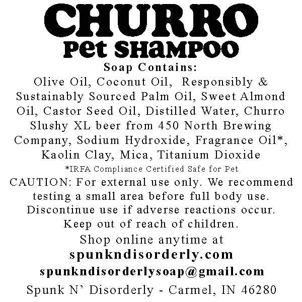 Pup Suds Pet Shampoo Label for 450 north brewing company churro by spunkndisorderly craft beer soaps