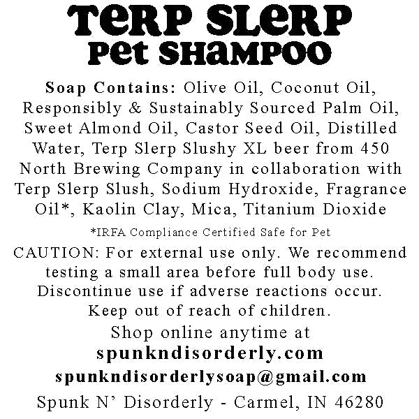 Pup Suds Pet Shampoo Label for 450 north brewing company terp slerp by spunkndisorderly craft beer soaps