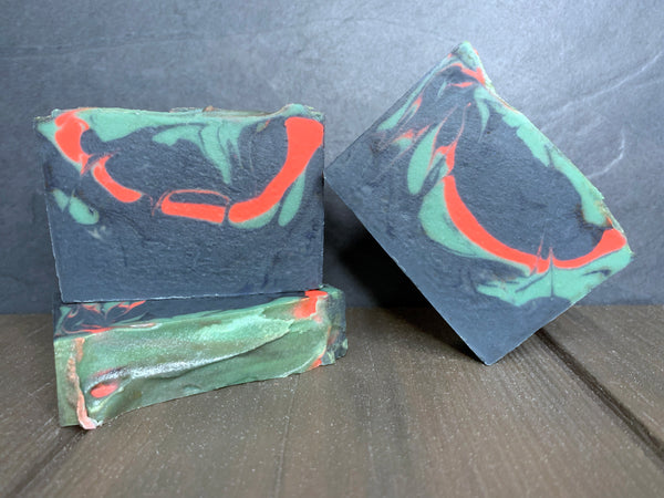 texas beer soap navy beer soap with teal and orange accents texas beer soap handmade with la bestia aimable dark strong ale from ranger creek brewing and distilling San Antonio craft brewery coffee beer soap by spunkndisorderly craft beer soaps