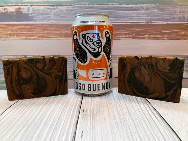 brown beer soap handcrafted in texas with oso bueno amber ale from 11 below brewing company texas craft beer soap by spunkndisorderly craft beer soaps for sale