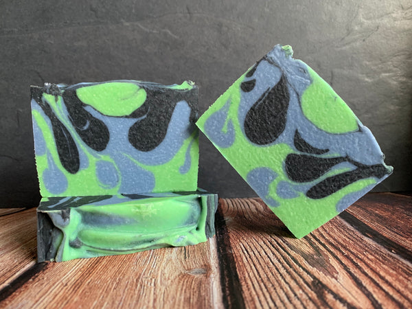 artisan soap handmade in texas with texas craft beer blue green black beer soap for him craft beer soap handmade with galactic haze ipa from hop & sting brewing co. spunkndisorderly
