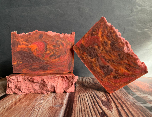 hellfire craft beer soap handmade in texas with hail jucifer craft beer from roughtail brewing company Oklahoma City Oklahoma craft brewery spunkndisorderly craft beer soaps hail jucifer craft beer soap