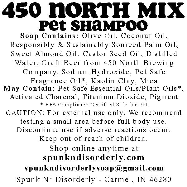 Pup Suds Pet Shampoo Label for 450 north brewing company mix pack by spunkndisorderly craft beer soaps