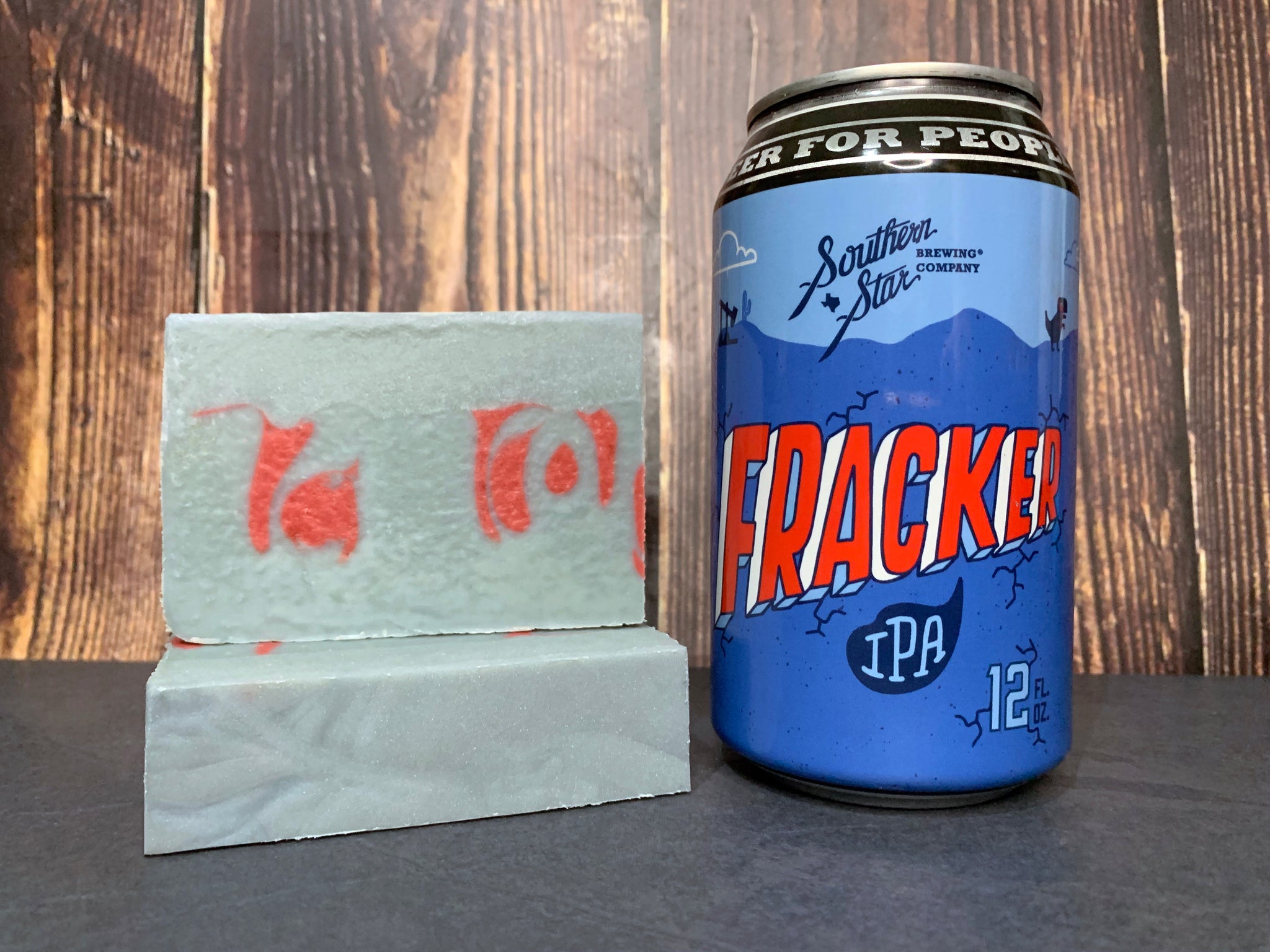 red and blue beer soap fracker ipa southern star brewing company texas beer soap by spunkndisorderly craft beer soaps spunkndisorderly.com