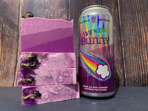 purple beer soap made with lavender bunny cream ale from eureka heights brewing company beer soaps by spunkndisorderly craft beer soap