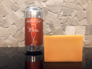 mimosa inspired beer soap handcrafted by spunkndisorderly craft beer soaps with 'mosa mimosa inspired sour ale from southern grist brewing co  Nashville Tennessee craft brewery orange ombre cold process soap spunkndisorderly.com craft beer soaps