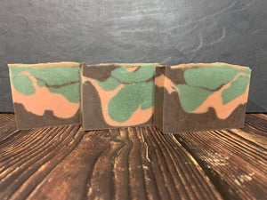 brown tan green swirl beer soap made with wasteland grand cru from megaton brewery beer soap by spunkndisorderly craft beer soaps