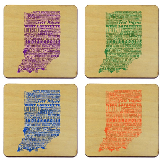 State Typography Coasters