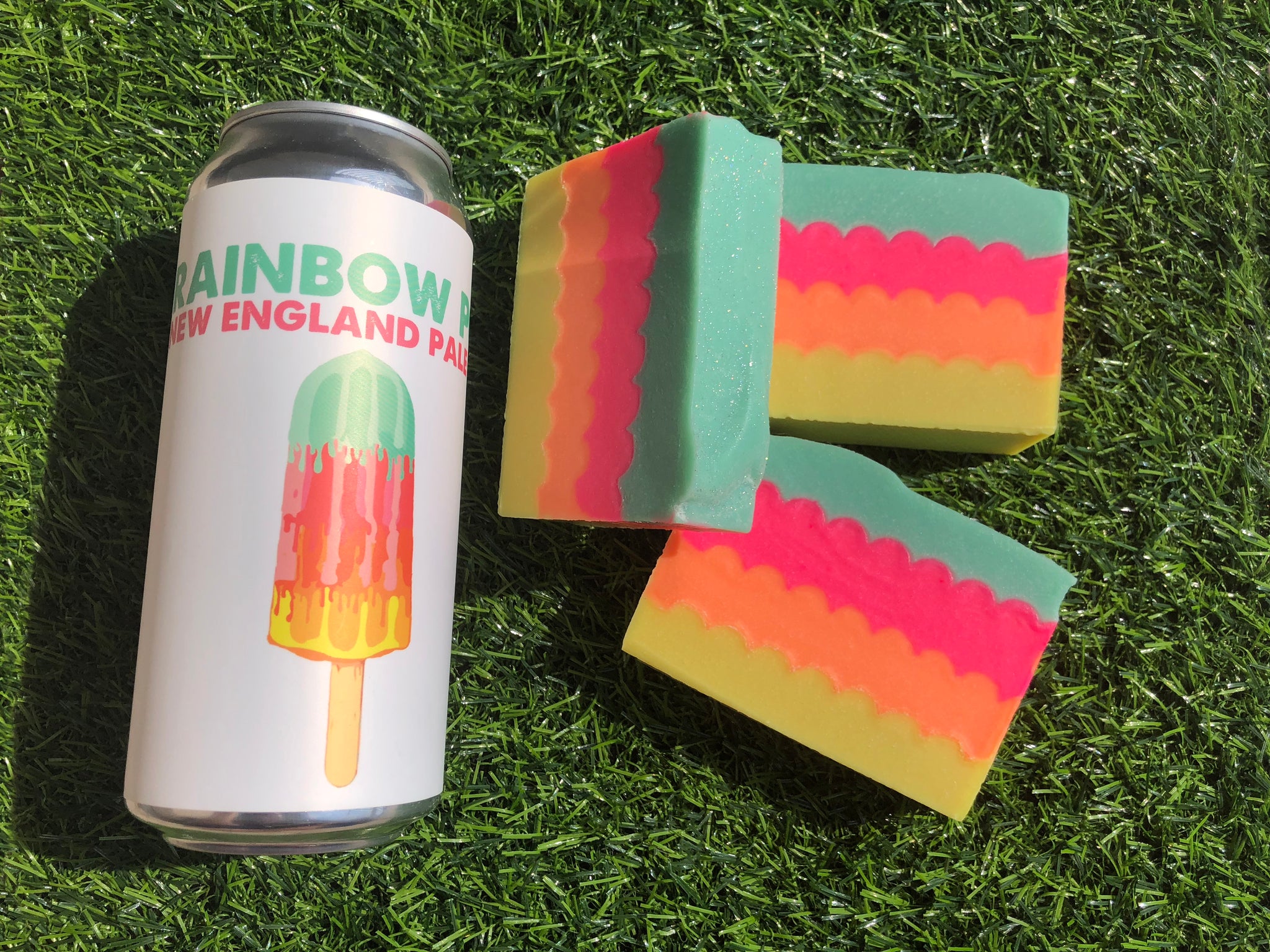 Rainbow Pop Beer Soap - Spunk N Disorderly Soaps