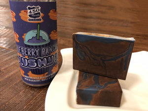 blueberry pancake craft beer soap handmade in indiana with craft beer from 450 north brewing company brown and blue soap spunkndisorderly