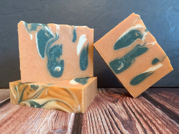craft beer soap handmade in texas with flex appeal craft beer from 11 below brewing company orange and black beer soap with activated charcoal