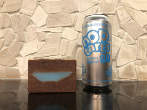 Maryland beer soap handmade with hop tarts wild berry double Ipa from duclaw brewing co Baltimore Maryland craft brewery blueberry pastry beer soap pop tart soap brown and blue soap spunkndisorderly