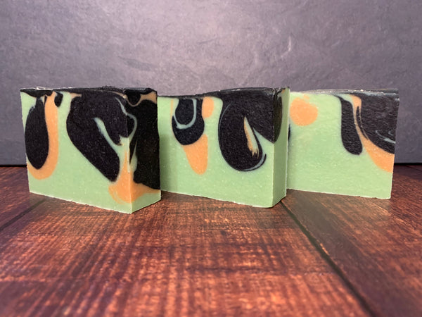 beer soap for him with activated charcoal teal gold and black beer soap made with cosmic cowboy India pale ale from family business beer company texas craft beer soaps by spunkndisorderly beer soaps for sale