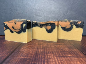 gold black and yellow beer soap for her with activated charcoal handmade in texas with golden age German style pilsner from family business beer company beer soap by spunkndisorderly craft beer soaps