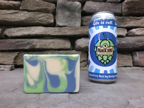 indiana beer soap handcrafted in indiana with mosaic beams neipa from black dog brewing company indiana craft brewery blue white and green beer soap for him cold process soap with beer soaps by spunkndisorderly craft beer soaps